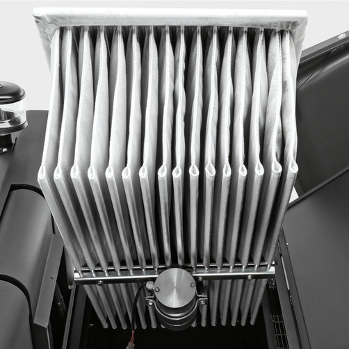 Підмітально-всмоктуюча машина KM 130/300 R D Classic: Великий кишеньковий фільтр з пристроєм віброочистки